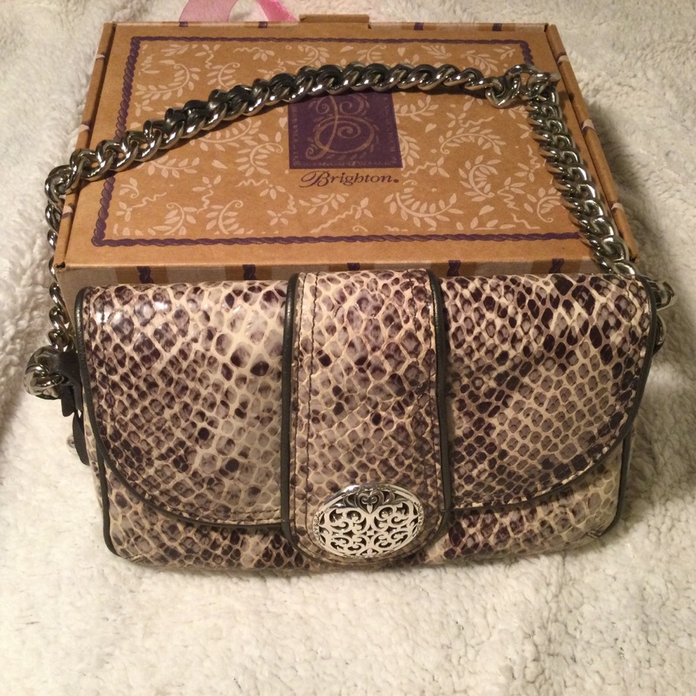 Brighton Snakeskin pattern Shoulder Bag